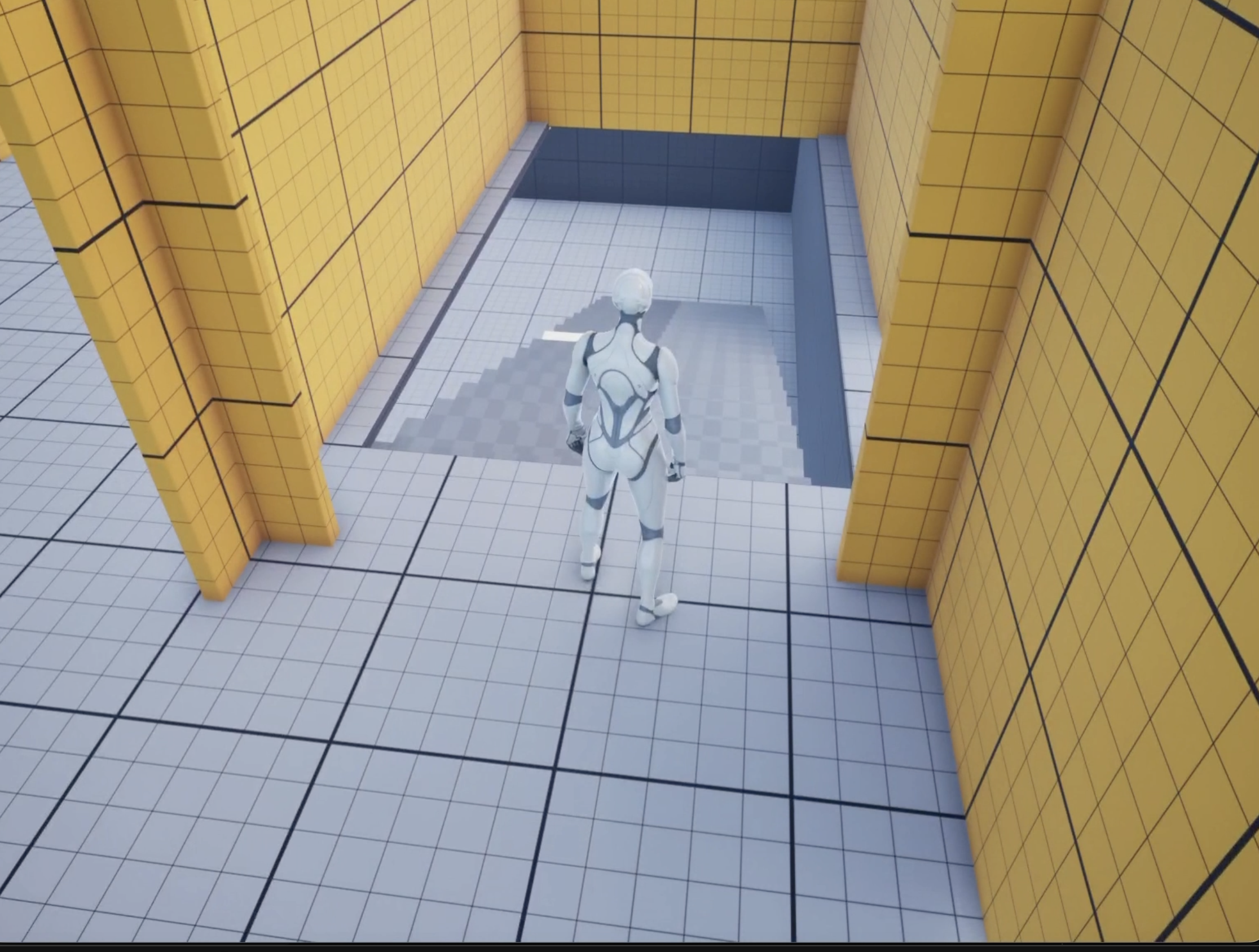 Greybox pass with prototype grid materials