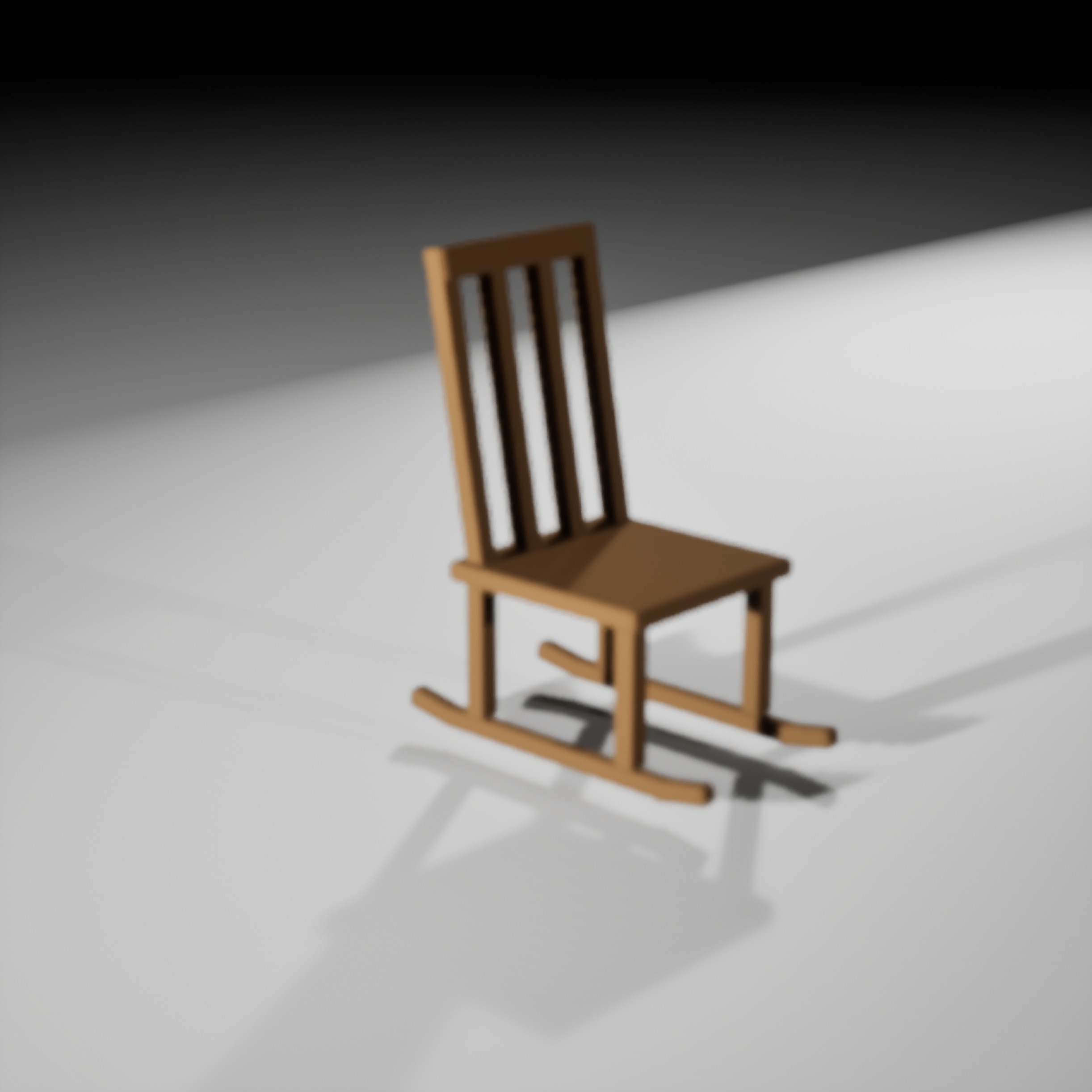 Rocking chair isolated render
